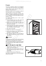 Preview for 11 page of Tricity Bendix TB 100 FF Installation & Operating Instructions Manual