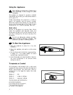 Preview for 6 page of Tricity Bendix TB 116 FF Operating & Installation Instructions Manual