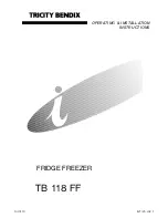 Tricity Bendix TB 118 FF Operating & Installation Instructions Manual предпросмотр