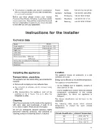 Preview for 11 page of Tricity Bendix TB 57 L Operating & Installation Instructions Manual