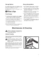 Предварительный просмотр 7 страницы Tricity Bendix TB 89 L Operating & Installation Instructions Manual