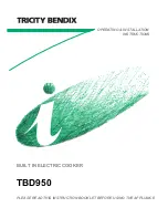 Preview for 1 page of Tricity Bendix TBD950 Operating & Installation Instructions Manual