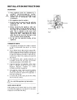 Preview for 27 page of Tricity Bendix TBD950 Operating & Installation Instructions Manual