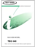 Preview for 1 page of Tricity Bendix TBG 640 Instruction Booklet