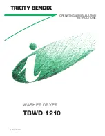 Tricity Bendix TBWD 1210 Operating & Installation Instructions Manual preview