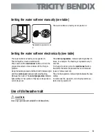 Preview for 9 page of Tricity Bendix TDS 222 User Manual