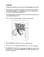 Preview for 3 page of Tricity Bendix TM 350 Operating And Installation Manual