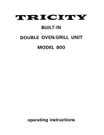 Tricity Bendix TRICITY 800 Operating Instructions Manual предпросмотр