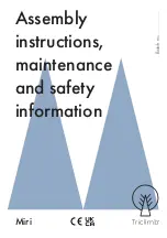 Triclimb Miri Assembly Instructions, Maintenance And Safety Information preview