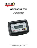 Preview for 1 page of Trico Grease Meter User Manual