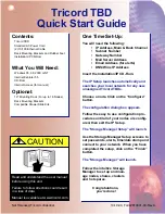 Preview for 1 page of Tricord TBD Quick Start Manual