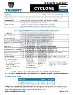 Preview for 1 page of Trident CYCLONE Technical Data Sheet