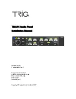 Preview for 1 page of trig TMA44 Installation Manual