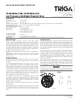 TRIGA TR-B200SR-LF-WH Installation And Maintenance Instructions preview