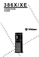 Предварительный просмотр 1 страницы TRIGEM 386X Operation Manual