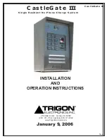 Trigon Electronics CastleGate III Installation And Operation Instructions Manual предпросмотр