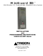 Preview for 1 page of Trigon Electronics MiniGuard IID Series Installation And Programming Instructions