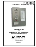 Preview for 1 page of Trigon Electronics Minipak Installation And Operation Instructions Manual