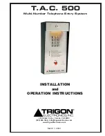 Trigon Electronics T.A.C. 500 Installation And Operation Instructions Manual preview