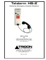 Trigon Electronics Telalarm HS-2 Installation And Operating Instructions Manual предпросмотр