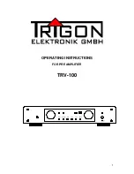 Preview for 1 page of Trigon Elektronik TRV-100 Operating Instructions Manual