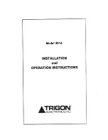 Предварительный просмотр 1 страницы Trigon 301A Operating Instructions Manual