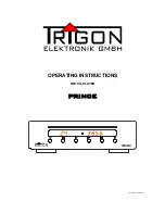 Trigon PRINCE Operating Instructions Manual preview