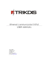 Trikdis E10T User Manual preview