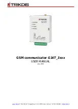 Preview for 1 page of Trikdis G16T 3 Series User Manual