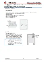 Preview for 11 page of Trikdis G16T 3 Series User Manual