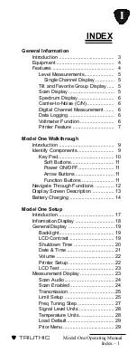 Preview for 4 page of Trilithic Model One Operation Manual