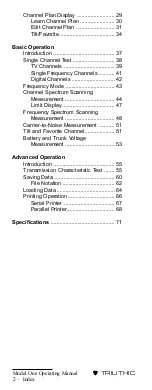 Preview for 5 page of Trilithic Model One Operation Manual