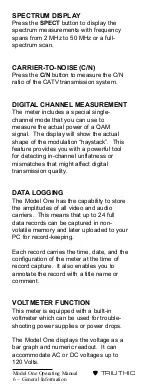 Preview for 9 page of Trilithic Model One Operation Manual