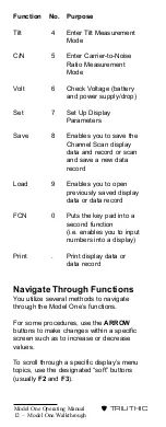 Preview for 15 page of Trilithic Model One Operation Manual