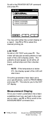 Preview for 26 page of Trilithic Model One Operation Manual