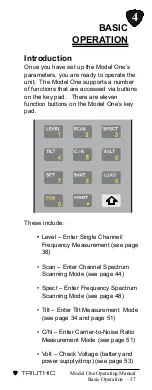 Preview for 40 page of Trilithic Model One Operation Manual