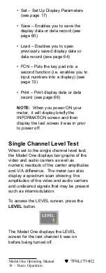 Preview for 41 page of Trilithic Model One Operation Manual