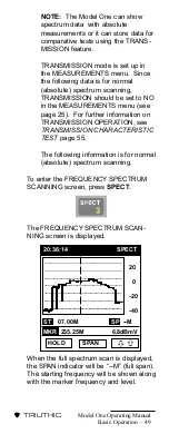 Preview for 52 page of Trilithic Model One Operation Manual