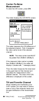 Preview for 54 page of Trilithic Model One Operation Manual