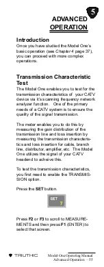 Preview for 58 page of Trilithic Model One Operation Manual