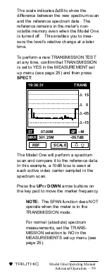 Preview for 62 page of Trilithic Model One Operation Manual