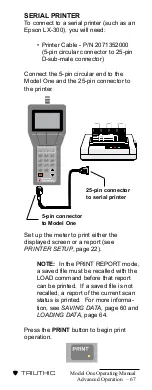 Preview for 70 page of Trilithic Model One Operation Manual