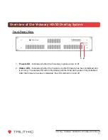 Preview for 13 page of Trilithic Visionary HD/SD Overlay System Hardware Installation And Configuration Manual