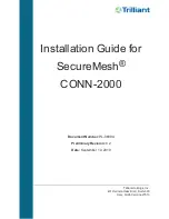 Предварительный просмотр 1 страницы Trilliant SecureMesh CONN-2000 Installation Manual