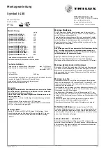 Preview for 1 page of Trilux Symbol I 450 Series Mounting Instructions