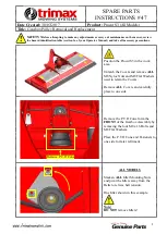 Preview for 1 page of Trimax Genuine Parts Stealth S3 Repair Parts Instructions