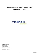 Trimax Solar TMX-MH7-120 Installation And Operating Instructions Manual preview