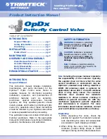 Trimteck OPTIMUX OpDx Product Instruction Manual preview