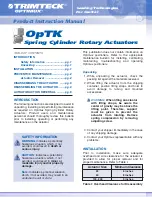 Trimteck OPTIMUX OpTK Product Instruction Manual preview