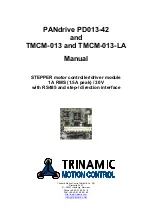 Предварительный просмотр 1 страницы Trinamic PANdrive PD013-42 Manual